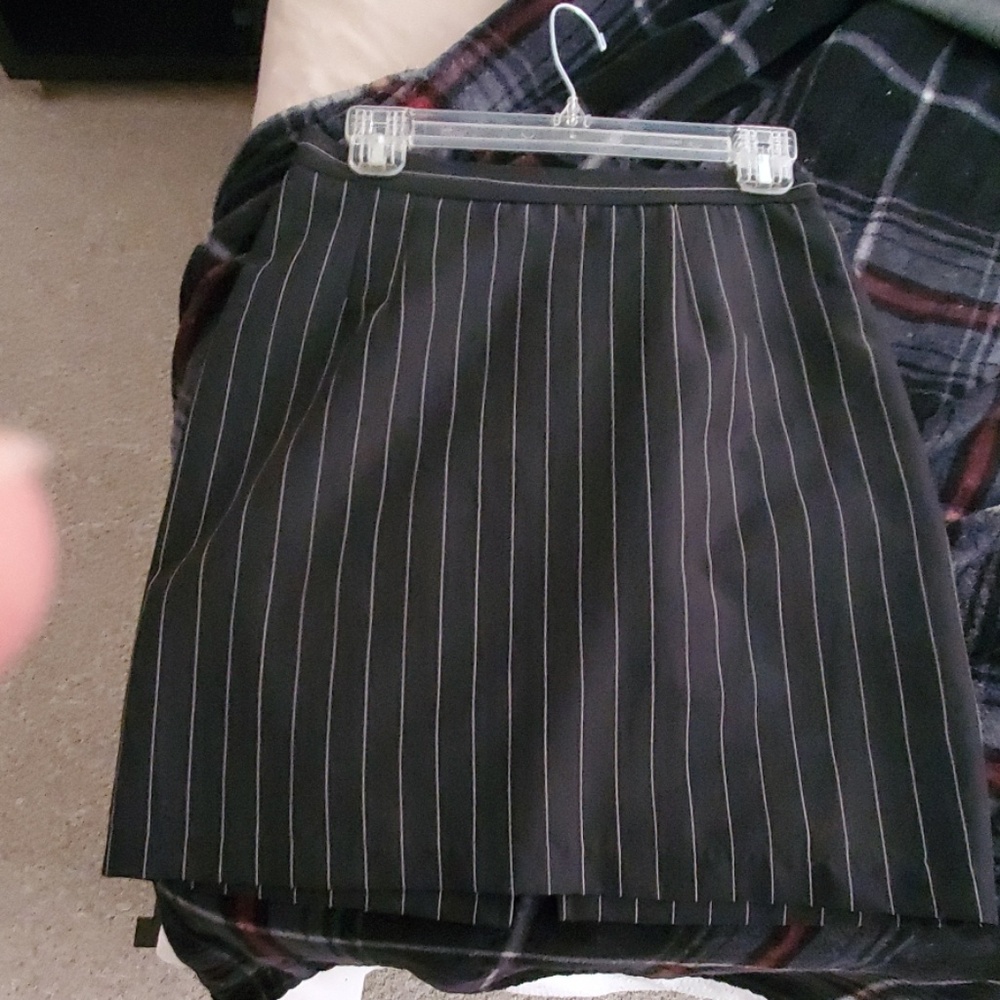 Pinstripe pencil skirt